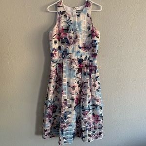 Ivanka Trump Floral Print Midi Dress Sz 10